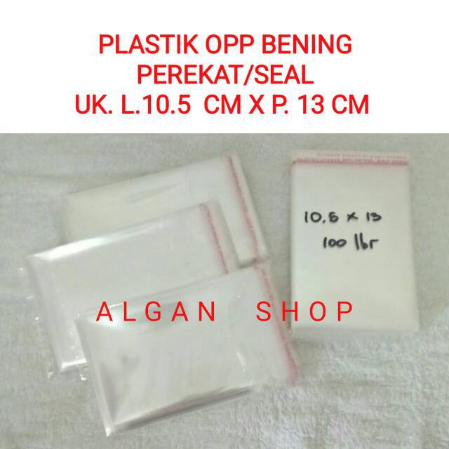 

Plastik OPP Perekat 10.5 x 13 Cm 100 Pcs Lem Seal Bungkus Kue Kering Bolu Cookies Permen Candy Puding Kantong Bening Putih Transparan Candy Cookies