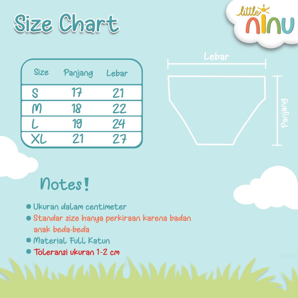 LITTLE NINU CD Celana Dalam Anak Segitiga Karakter 0005