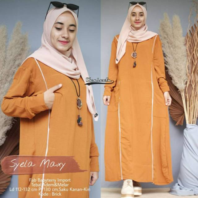 Syela Maxy muslim maxy busui maxy jumbo maxy babyterry maxi dress jumbo gamis jumbo gamis busui ori