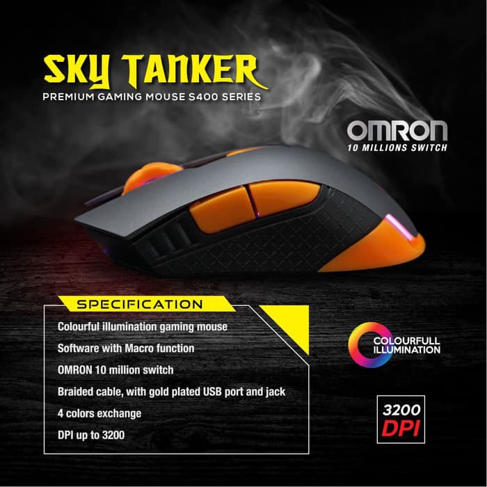 Imperion Sky Tanker S400 Macro Gaming Mouse - Original