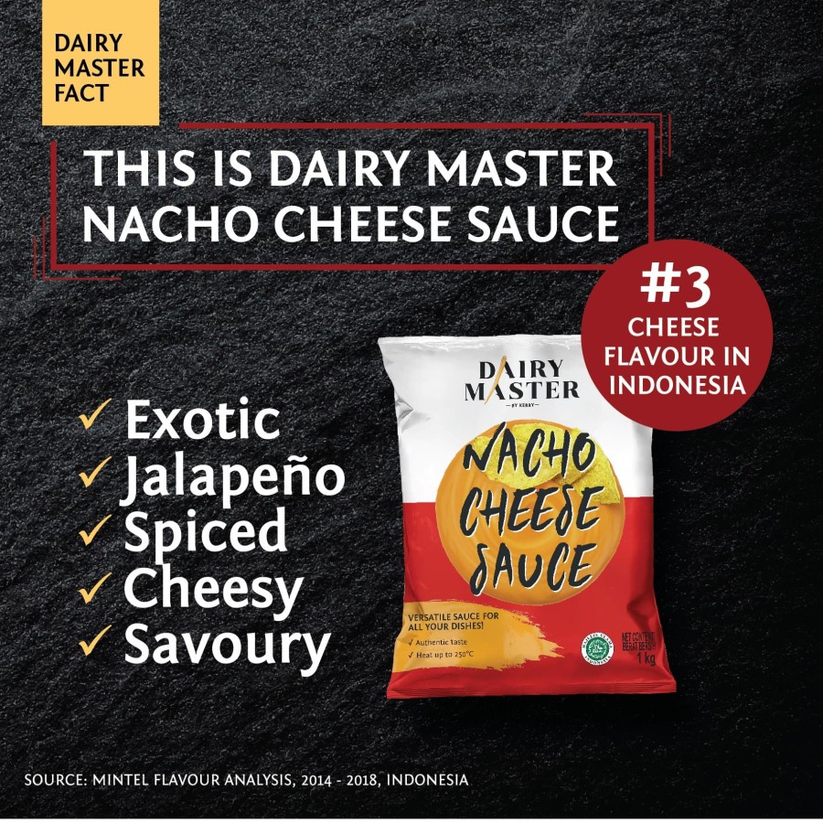 NACHO CHEESE SAUCE DAIRY MASTER 1KG SAUS KEJU NACHOS HALAL