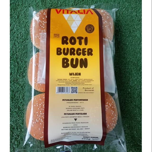 Vitalia Roti  Burger  Wijen isi 6 Shopee Indonesia