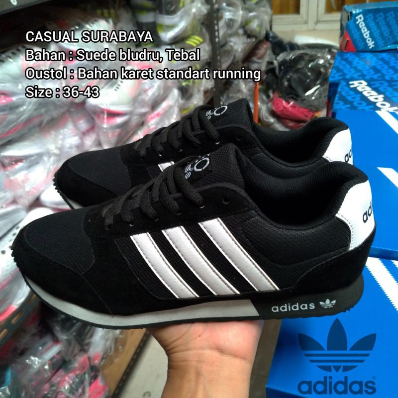 Sepatu Sneakers Ads Pria Hitam Terlaris