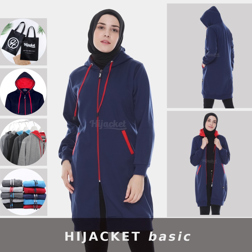 HIJACKET BASIC jaket wanita ALL VARIAN WARNA BAHAN FLEECE SOFTOUCH BIG SIZE XXL-6