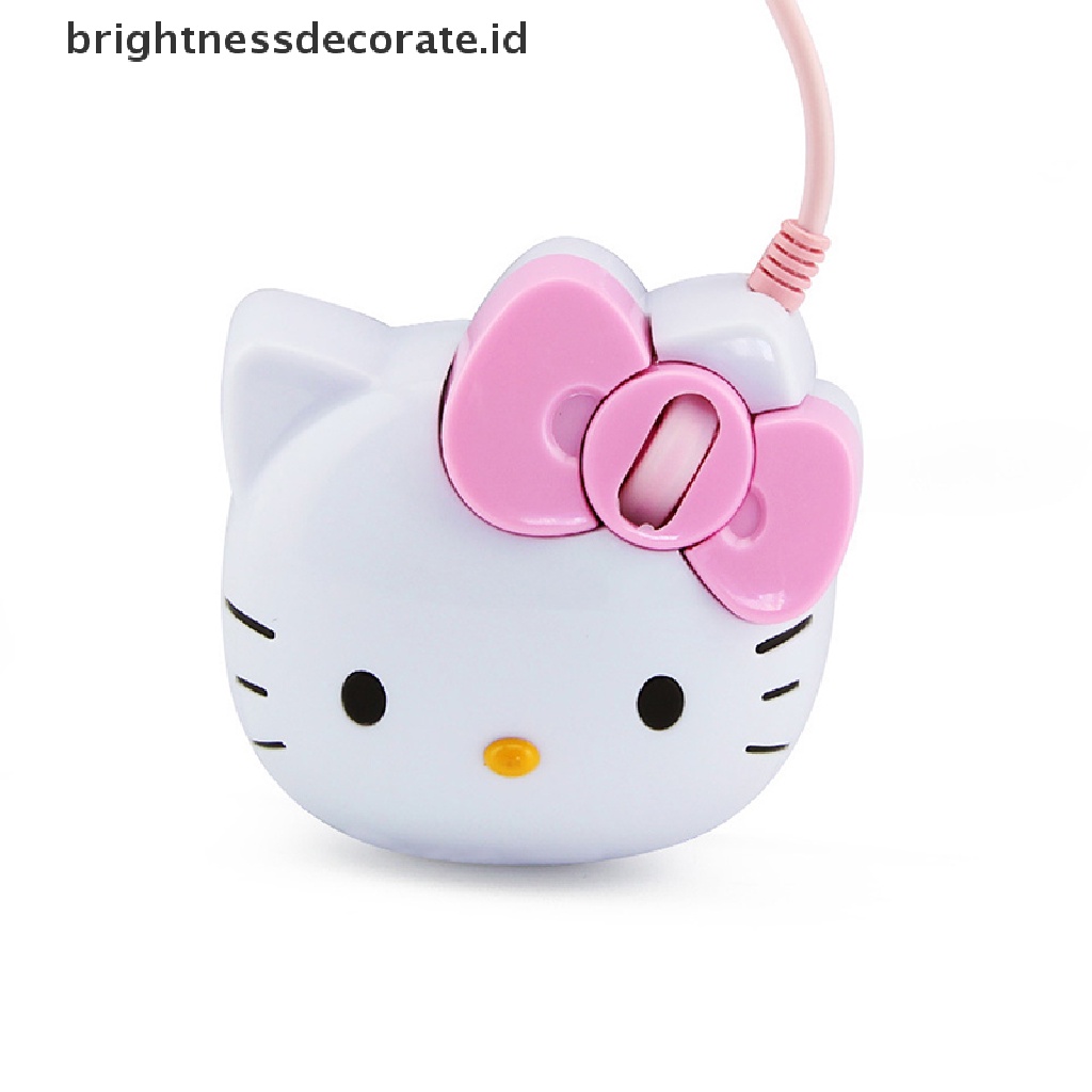 Hello Kitty Mouse Gaming Optical 3d Dengan Kabel Usb 2.0 Warna Pink