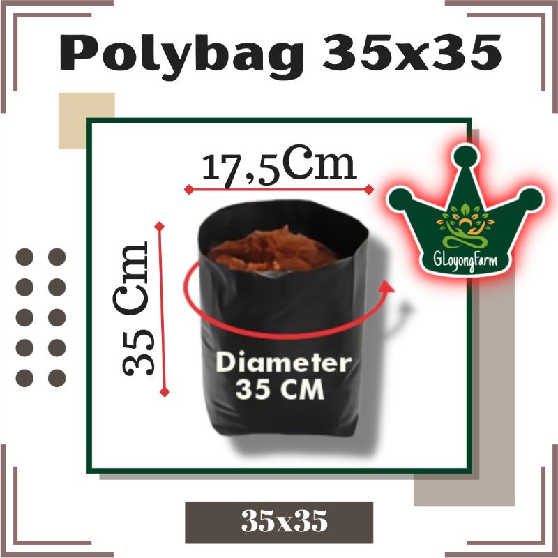 Polybag 35x35 Polibag 35 x 35 polibek Tebal tidak berbau