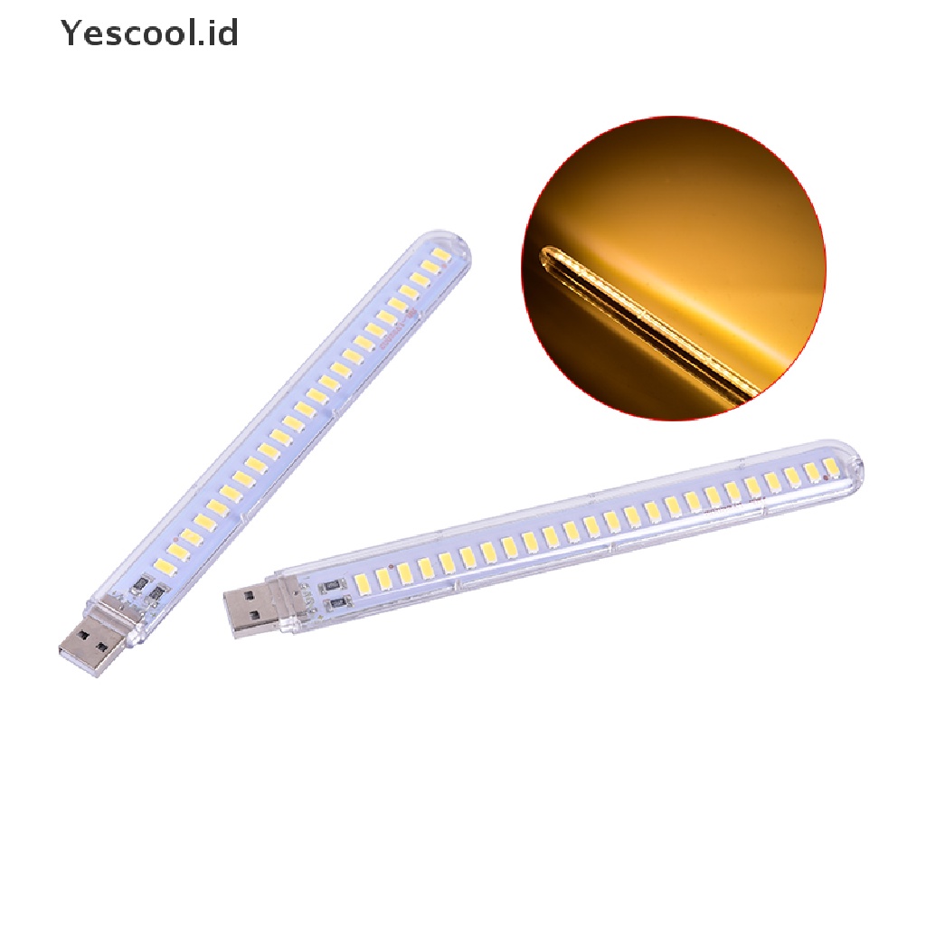 (Yescool) Lampu Baca 24-LED 5V 12W Dengan Port USB