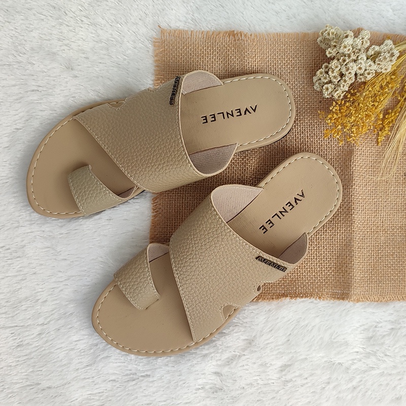 Sandal Jepit Wanita Papirut Motif Kulit Jeruk Sol Karet Avenlee Clea