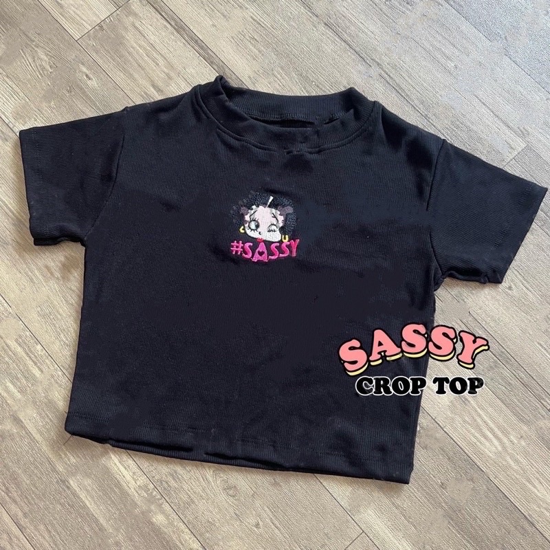 BEFAST - ZGW OOTD Crop Top / Kaos Shinta / Crop Top Sassy (LD 88, P 40) / Atasan Lengan Pendek / Crop Top Kekiniaan Remaja / Kaos Motif Lucu / Tshirt Ala Korean Style / Kaos Trendy / Terbaru 2022 / Terlaris