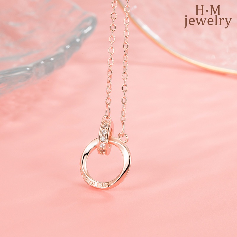 Mobius Kalung Rantai Pasangan / Pria / Wanita Liontin Strip Untuk Hadiah Ulang Tahun 2022