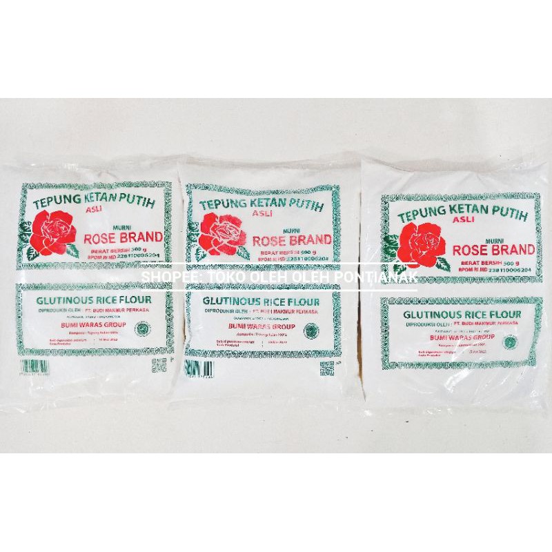 

TEPUNG KETAN PUTIH ROSE BRAND 500gr
