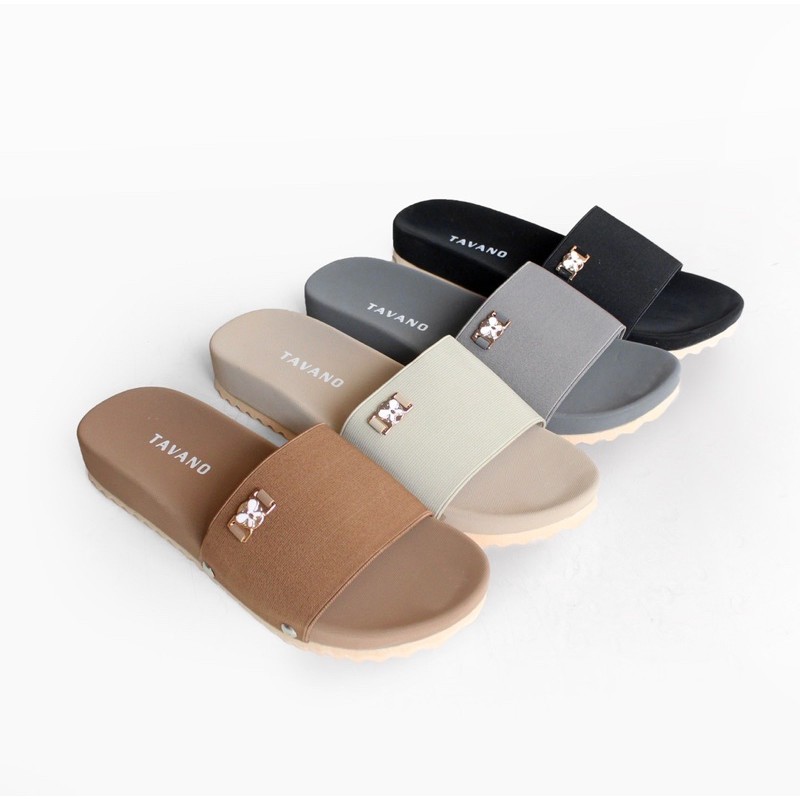 SANDAL SLOP WANITA FLAT TEPLEK TERBARU KEKINIAN SENDAL SELOP PEREMPUAN SLIP CEWEK SLIDE IBU PESTA KONDANGAN TAVANO JL-63-2