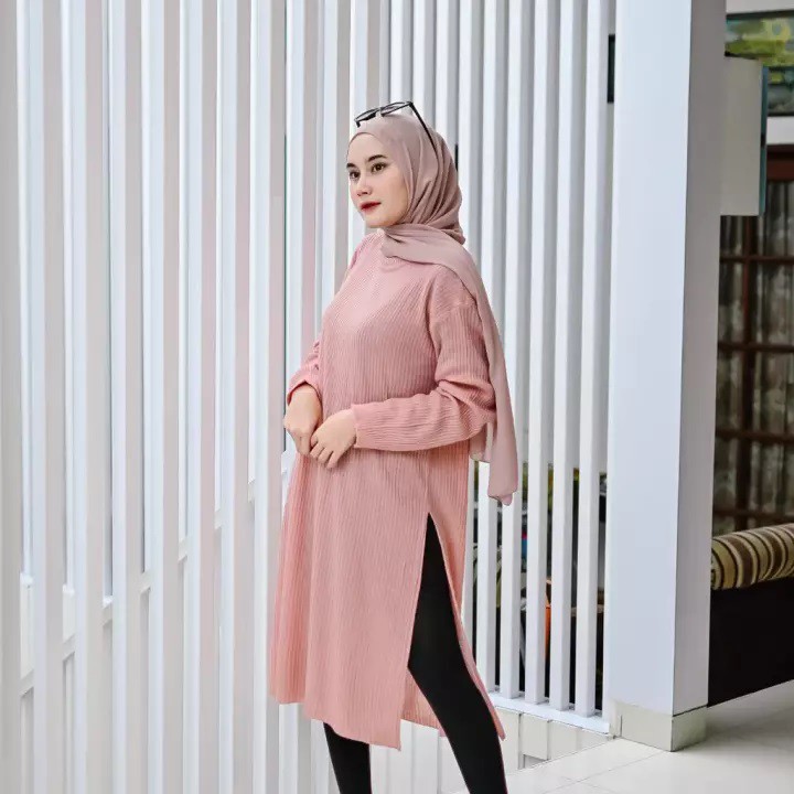 Syani Tunik Rajut / Tunik Rajut Muslim / ATASAN MUSLIM-DUSTY