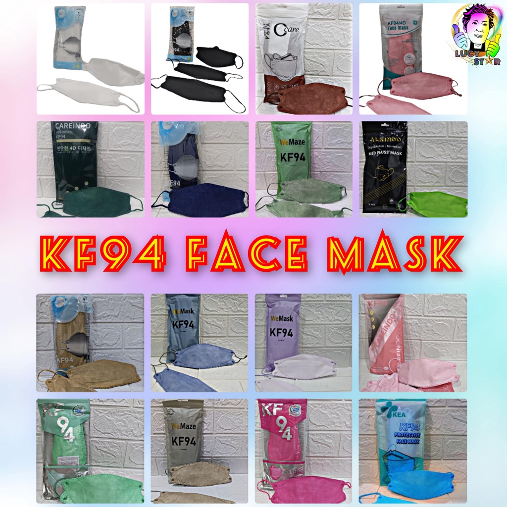 MASKER KF94 - 4/5PLY EARLOOP | MASKER KF94 4D EVO - MOUSON/SHUMU/CAREINDO/WE MASK/QUEEN 》ISI 10 PCS 