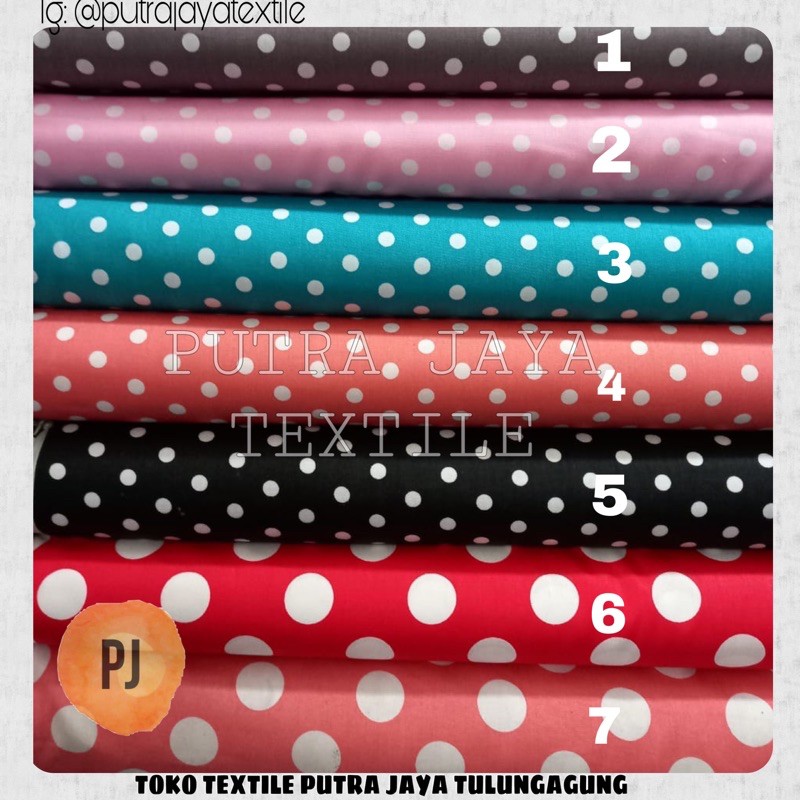 Kain Katun Jepang Motif Polkadot L1 50m Harga Per 0 50m Minim Order 1 Meter Shopee Indonesia
