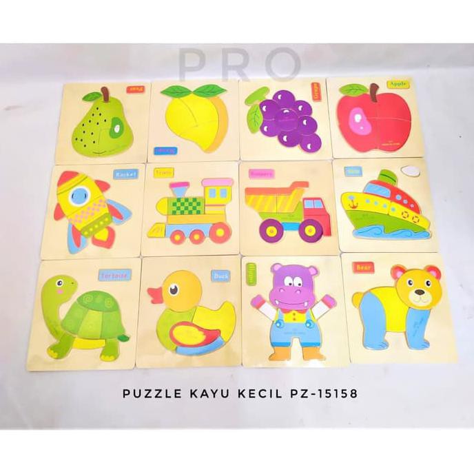 READY STOCk PUZZLE MAINAN  EDUKASI KAYU ANAK LUCU  KECIL  