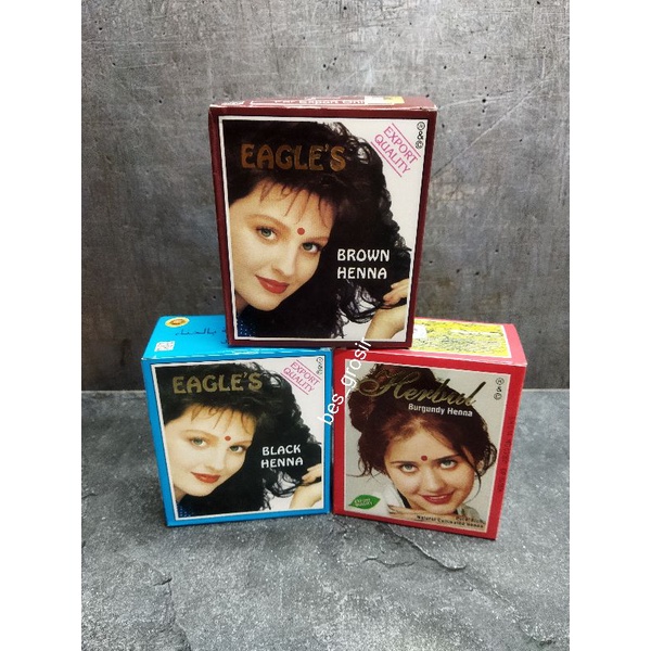 Henna eagle semir rambut pewarna rambut 1 box exp 2025 ( 6 saset )