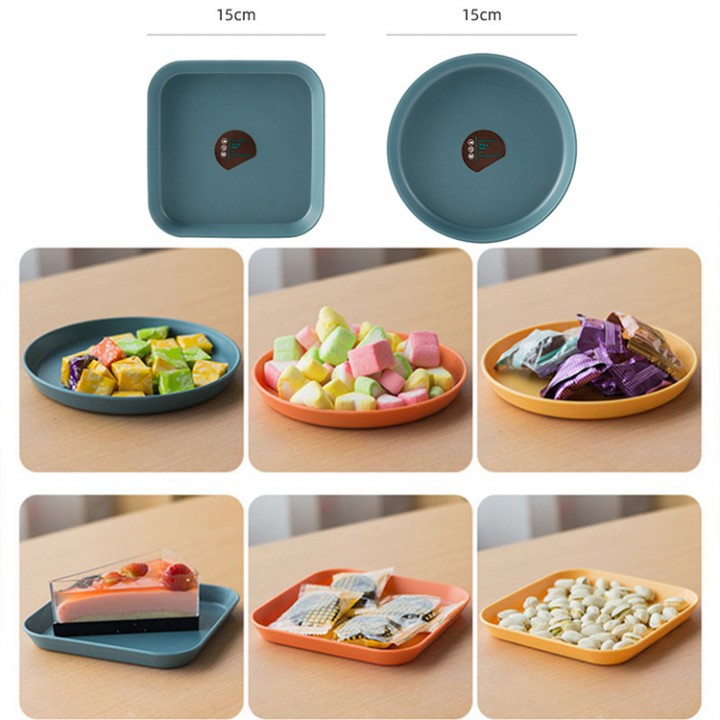 Piring Tatakan Alas Snack Kue Buah Plastik PIRING PLASTIK MOTIF POLOS TEMPAT WADAH BUAH SAYURAN SNAC