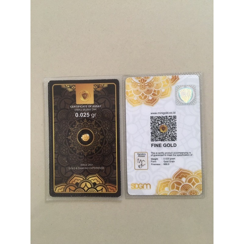 MINIGOLD 0.025 GRAM/LOGAM MULIA