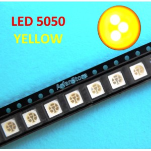 Chip SMD LED 5050 Yellow 580-590nm Kuning 6000-7000MCD 1.8-2.1V