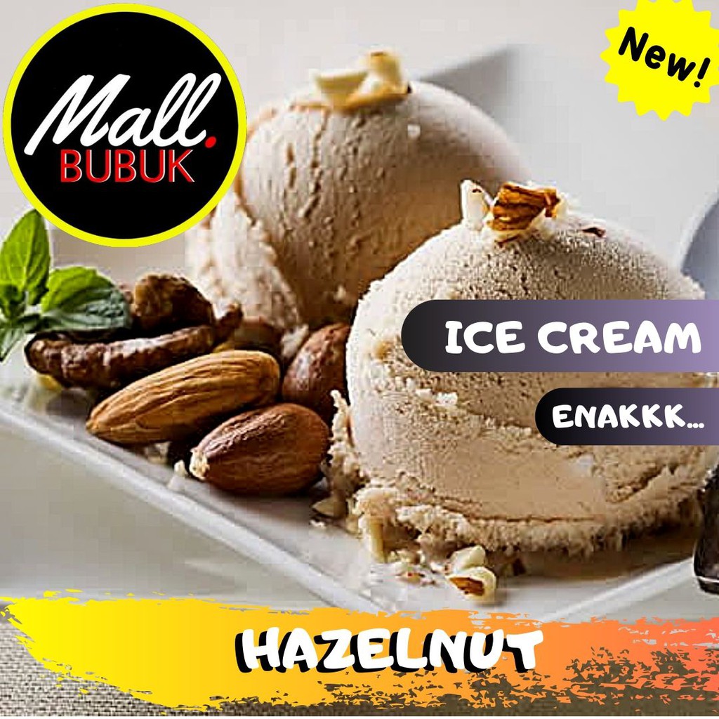 

HARD ICE CREAM rasa Hazelnut 1Kg - Bubuk ICE CREAM rasa Hazelnut 1Kg mb