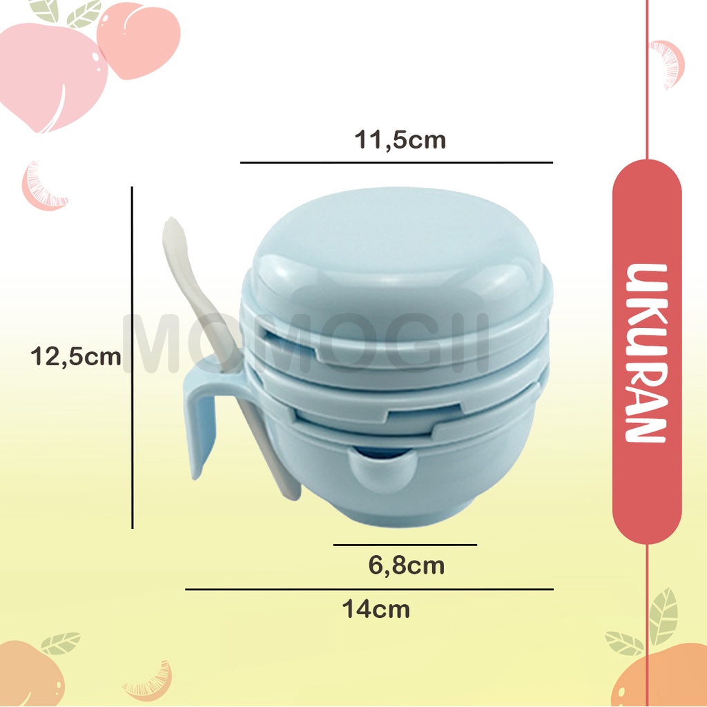 MOMOGII Food Masher Grinder Bowl Mangkok Penghalus Pelumat Pembuat Makanan MPASI Bayi Food Maker Grinding BPA FREE