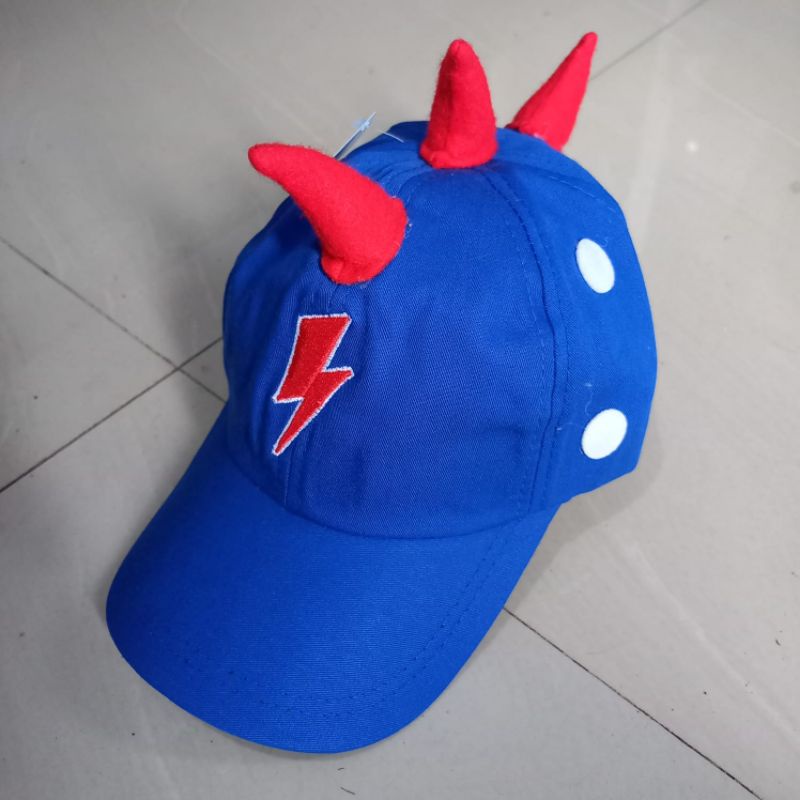 Topi Anak Baseball Model Karakter Boboiboy Laki laki dan perempuan usia 3-7 tahun-Biru petir