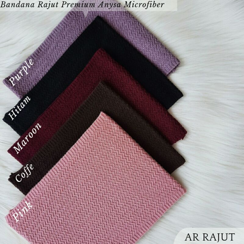 Ciput Rajut Bandana Premium Anysa Microfiber/ Inner Hijab Motif Zigzag/Daleman kerudung anti pusing