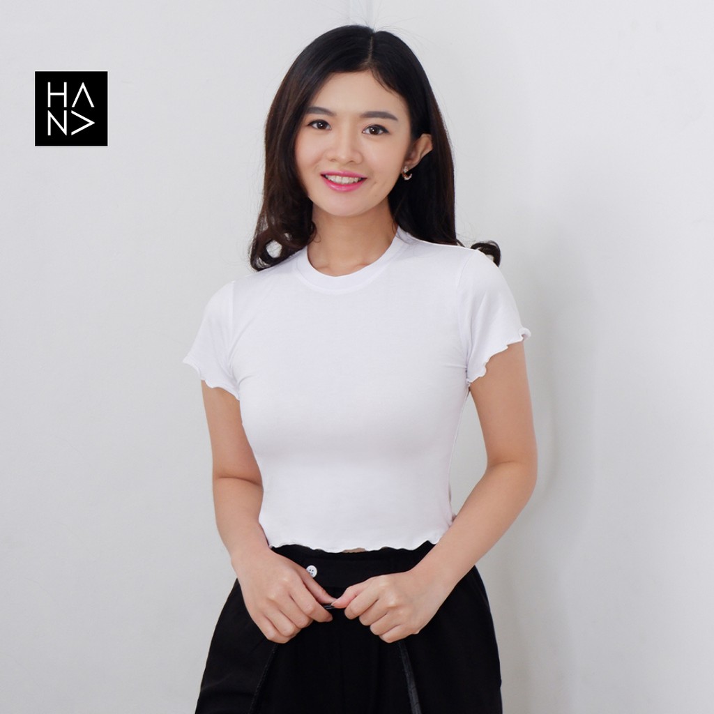 HanaFashion JKT - Aurelie Wave Crop Top T-Shirt Polos - CT074