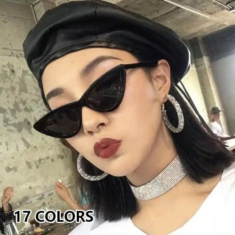 T&amp;Y  Kacamata Hitam kode 7888 Korean Ulzzang Triangle Vintage Cat Eye Sunglasses Women Men