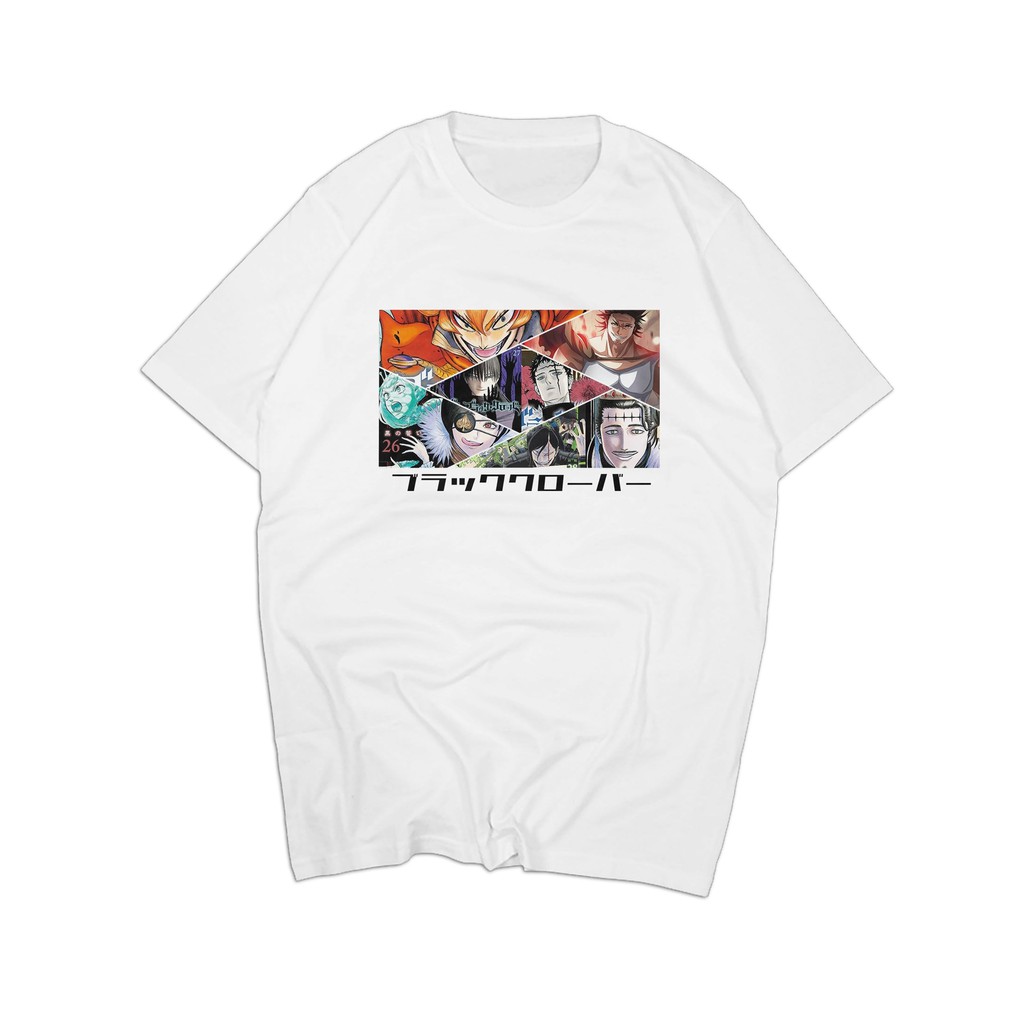 Kaos Anime Black Clover Dark Triad Baju Distro Sablon DTF/DTG Cotton Combed 30s