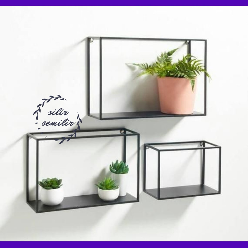 SMF027 rak standing pot hiasan bunga besi plastik dekorasi dinding ruang kamar tamu tidur rumah