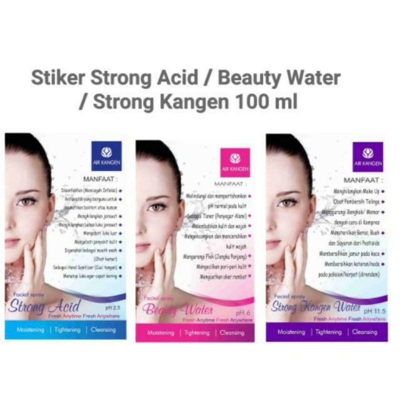 Beauty water strong acid strong kangen pelembab antiseptik diet toner kangen water ph 2,5 ph 6 ph 11