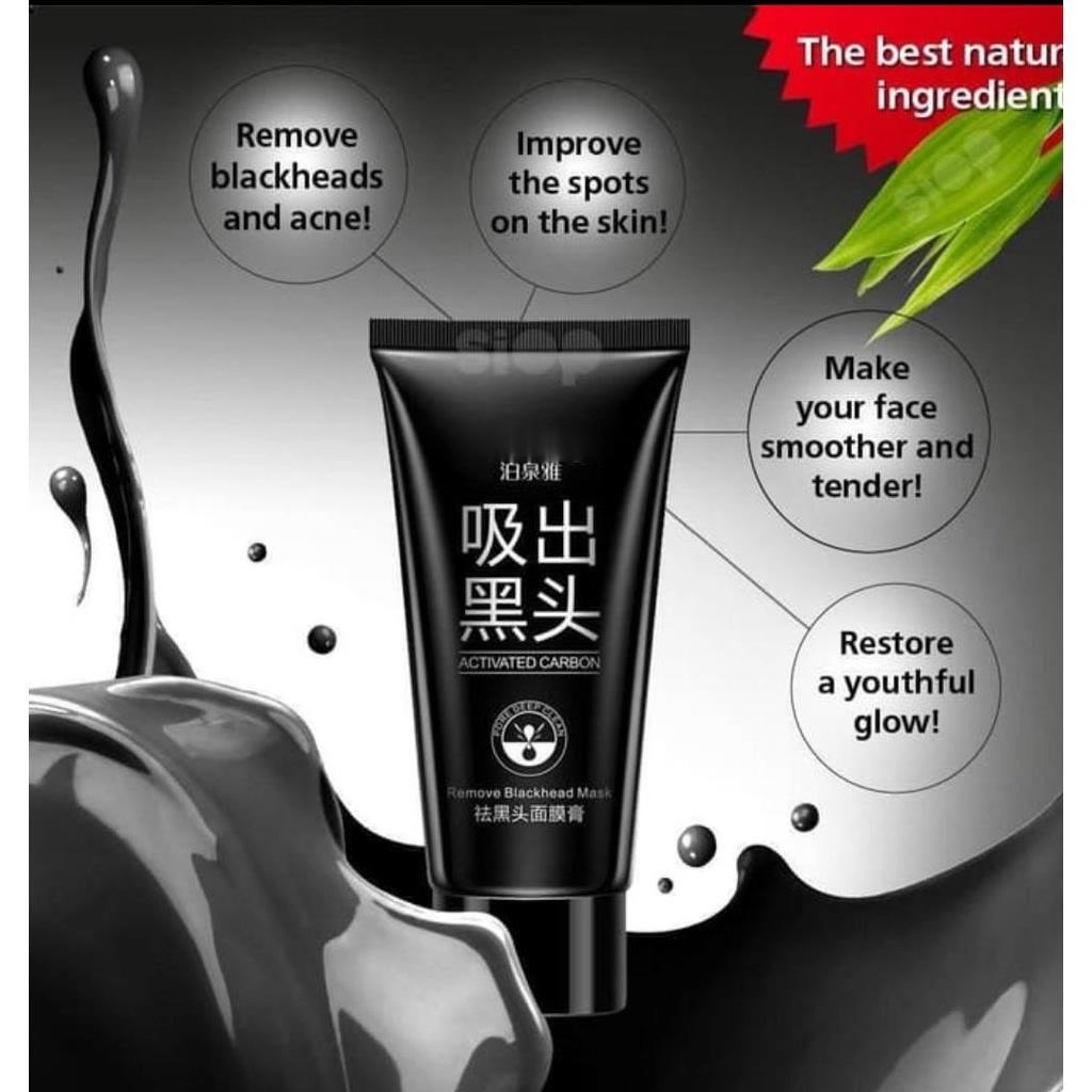 MASKER KOMEDO BOTOL 60 ml BLACKMASK CHARCOAL MASKER ARANG BLACKHEAD ANTI KOMEDO