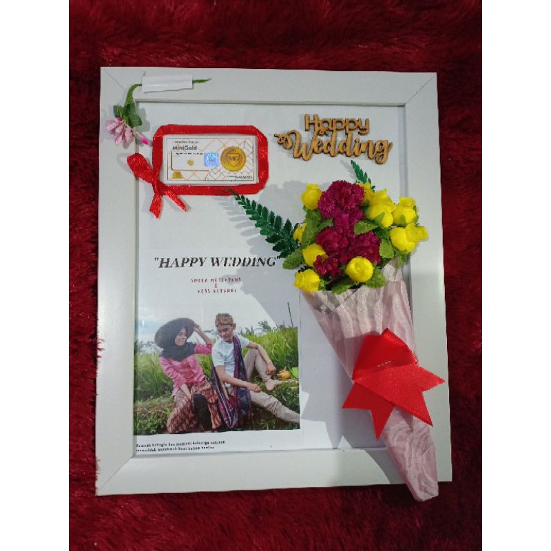 kado homemade(bingkai) emas minigold