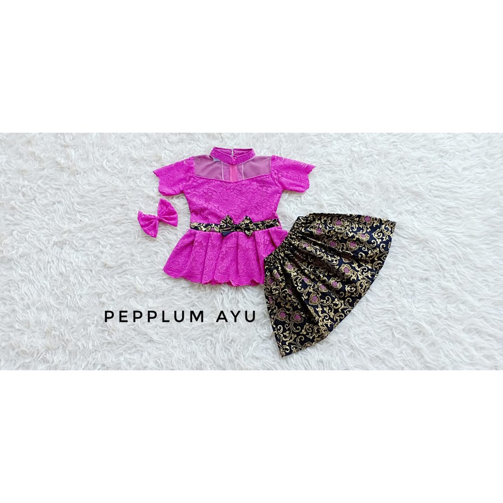 Kebaya anak Perempuan Model Pepplum ayu umur 6-10 Tahun Bisa bayar ditempat