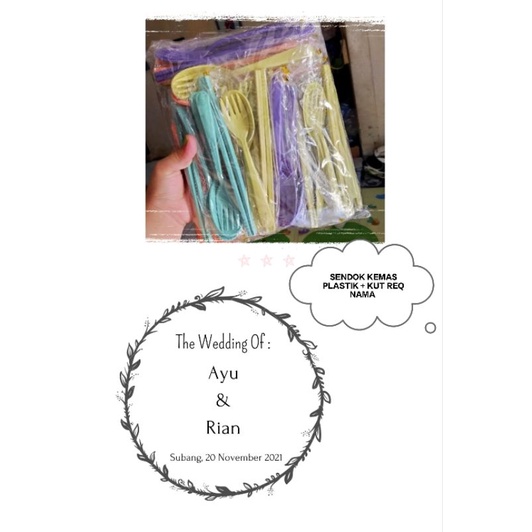 Souvenir Sendok Set Kemas Plastik Souvenir Pernikahan Murah