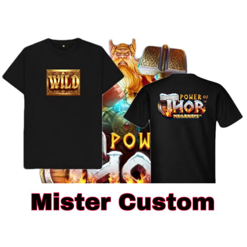 Baju Kaos Tulisan Logo Wild THOR/Pragmatic Play THOR