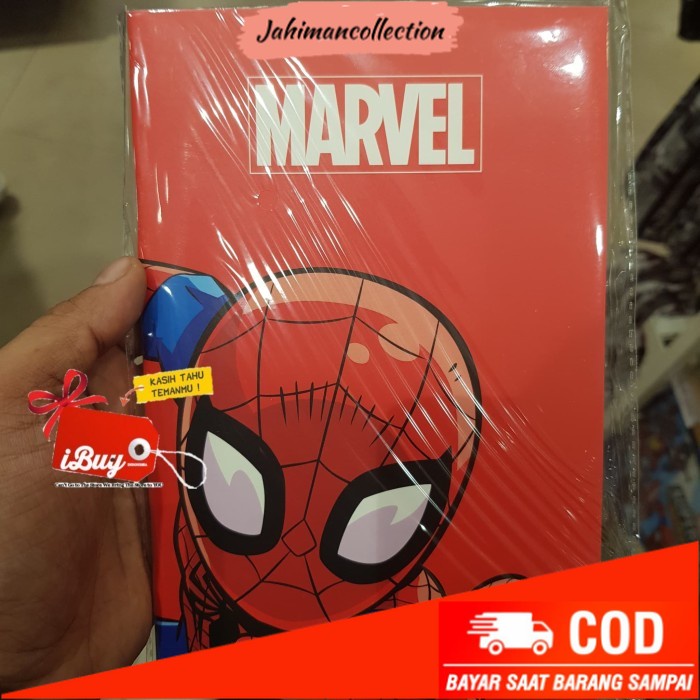 

✨ BISA COD ✨ Miniso Spiderman Book Notebook Buku Tulis 30 Sheets Red