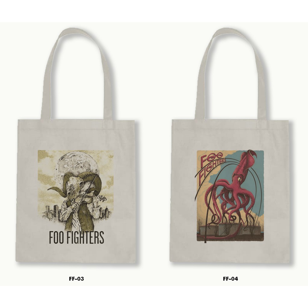 TOTE BAG BLACU-FOO FIGHTERS.01