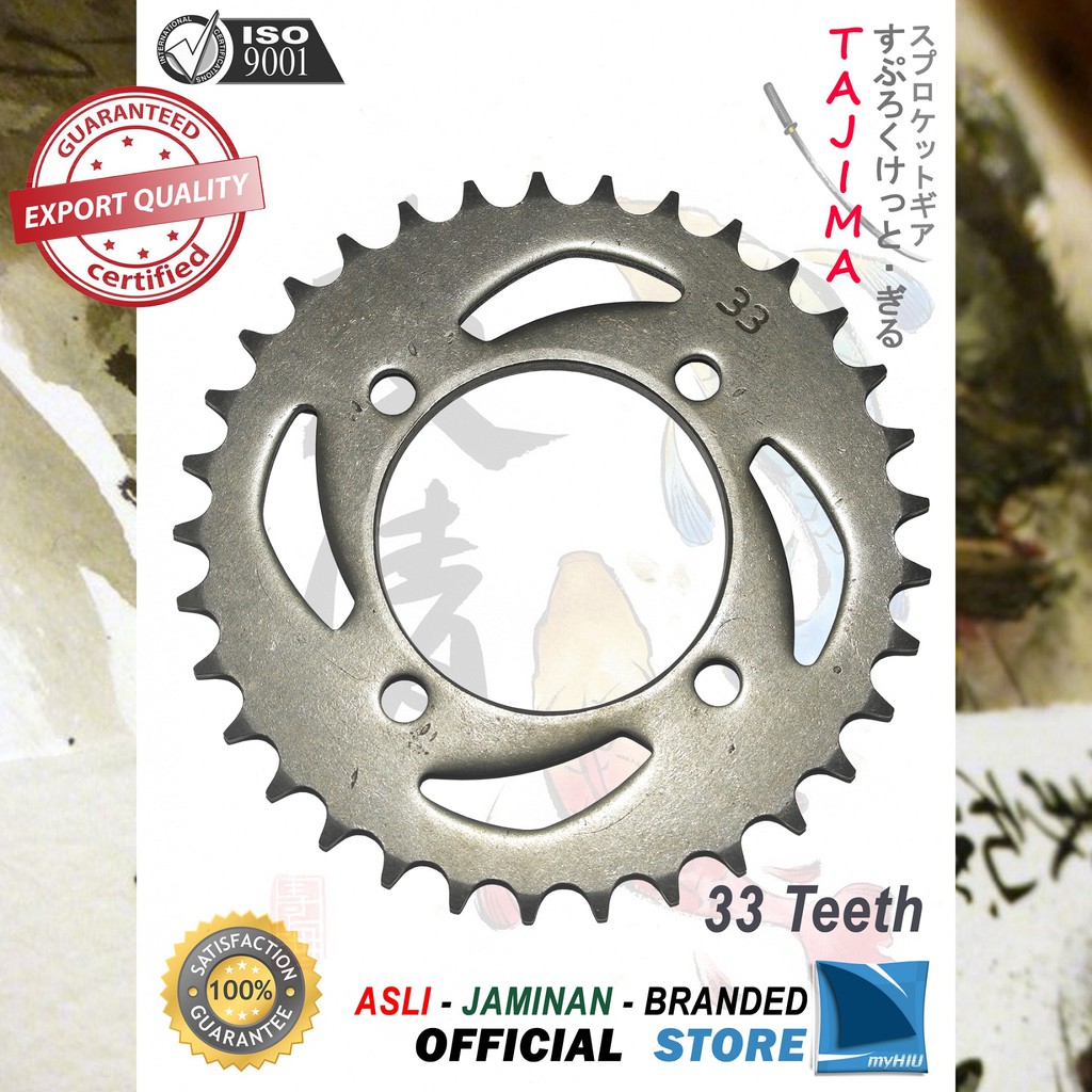 Gigi Tarik 28T~ 38T YAMAHA Jupiter Z1 / Z One / Z New Gir Belakang - Rear Sprocket Gear TAJIMA-428 - 38T