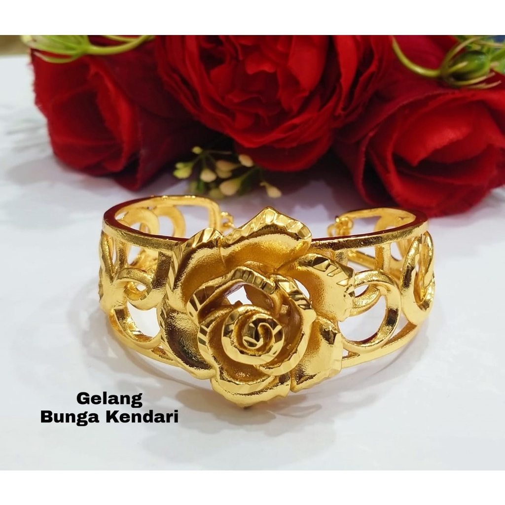 Gelang Tangan Wanita / Gelang Tangan Bunga Kendari / Gelang Tangan Titanium Asli / Gelang Tangan Wan