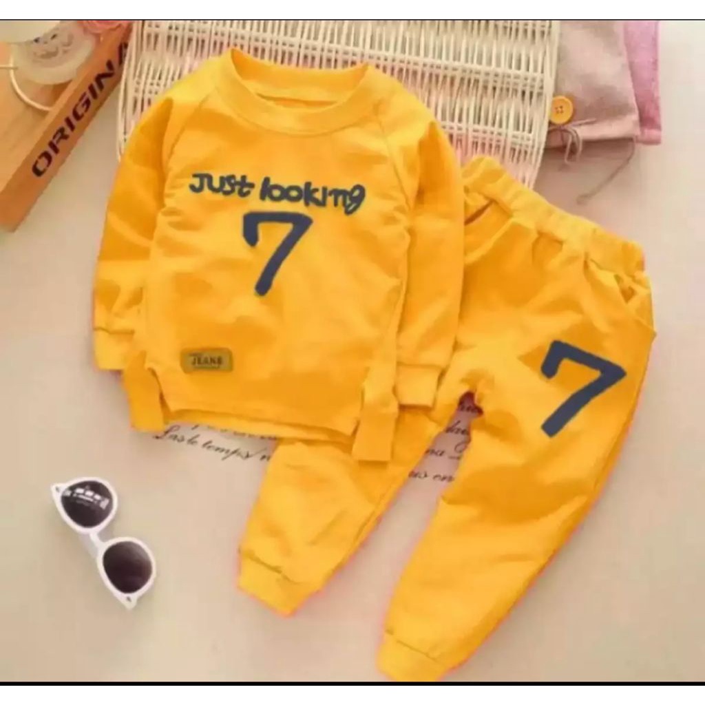 setelan sweater justloking anak laki laki 1-5 tahun terbaru dan terlais