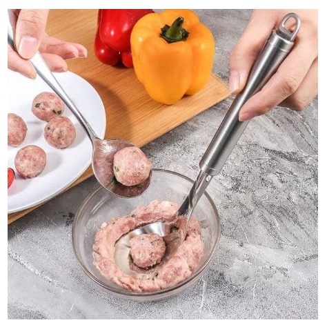 SENDOK ALAT CETAK BAKSO STAINLESS STEEL [SWEETSPACE]