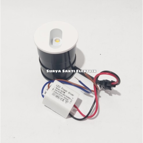 LAMPU TANGGA LED 1.5 WATT WARM WHITE KUNING BULAT