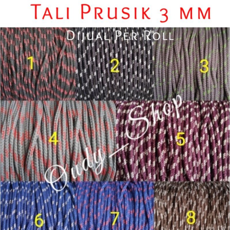 Tali Prusik Perusik 3mm Dijual Per Roll