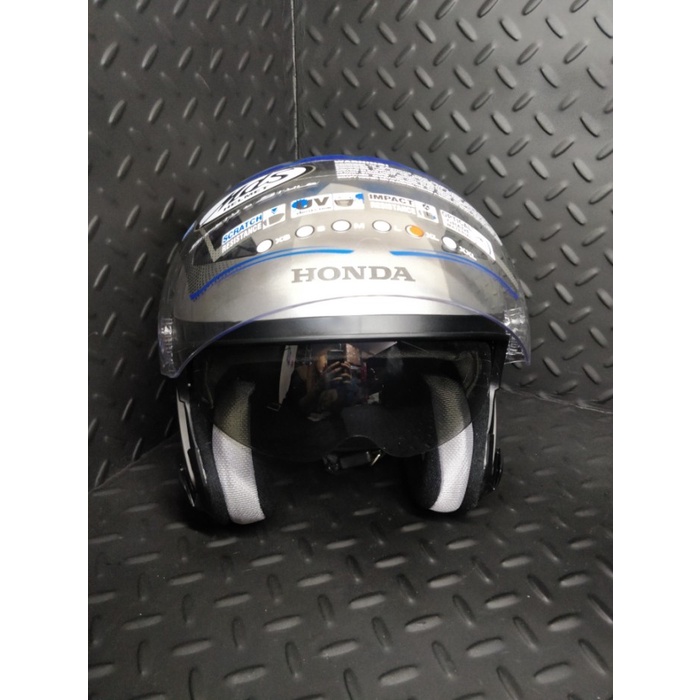 Helm Half Face Helmet Honda Luxury Silver 87100LXSLVXL