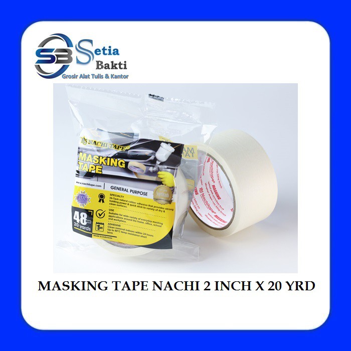 

NACHI - Masking Tape - Lakban Kertas 2 Inch - 48mm x 20 Yard