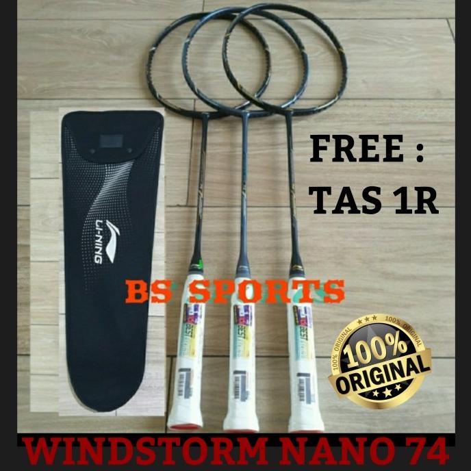 RAKET BADMINTON RAKET LINING WINDSTORM NANO 74 ORIGINAL