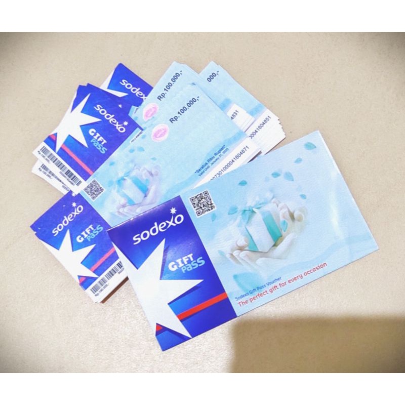 Voucher Sodexo 100 ribu 100rb 100k Rp 100.000 gift card